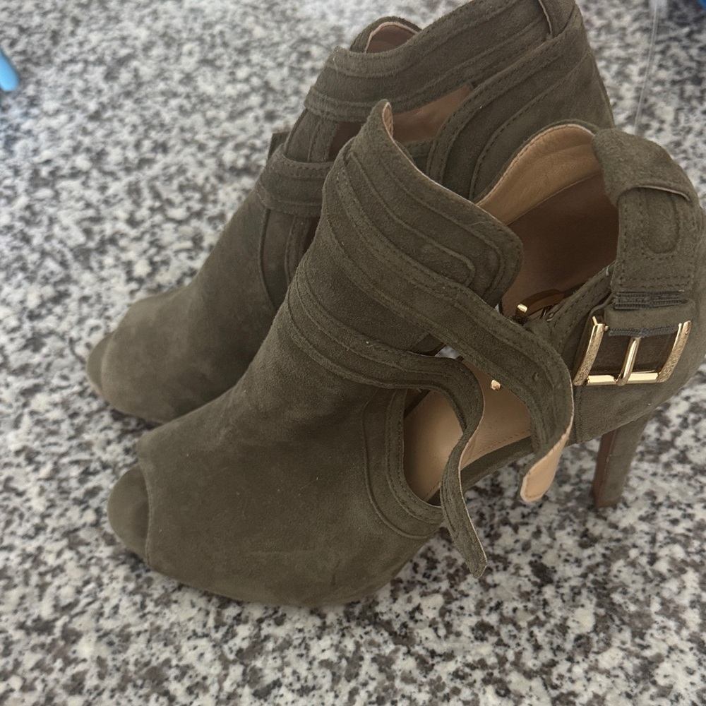 MICHAEL Michael Kors Olive Suede Heels